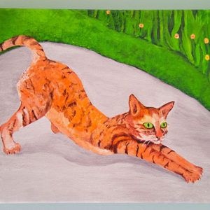Cat Stretching Print