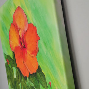Orange Hibiscus Print