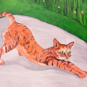 Cat Stretching Print