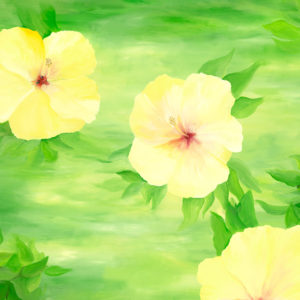 Yellow Hibiscus Print