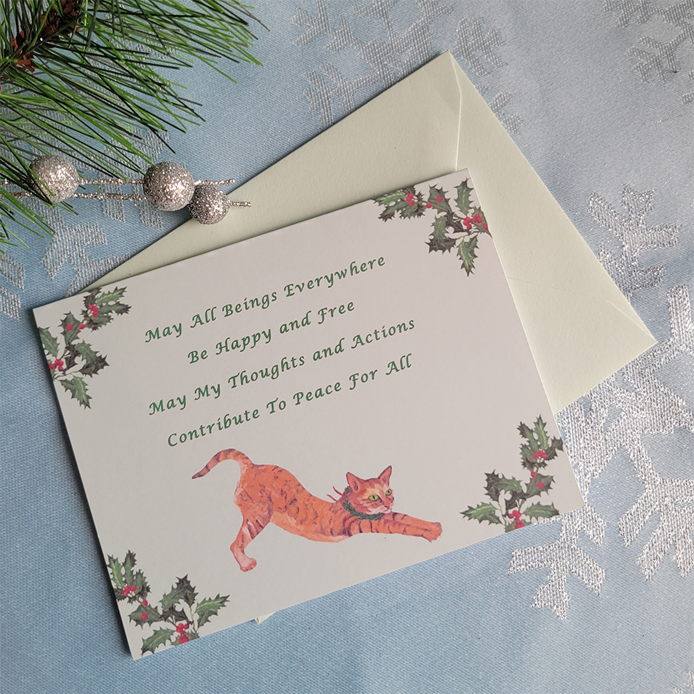 Tabby Cat Holiday Card