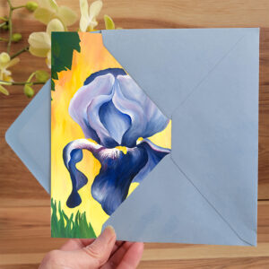 Blue Iris Greeting Card