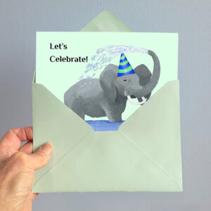 Elephant Celebration Greeting Card