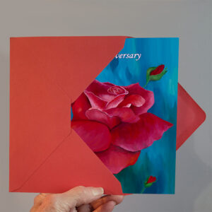 Painted Rose Anniversary Card