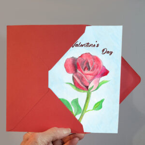 Red Rose Valentine’s Day Card