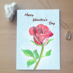 Red Rose Valentine’s Day Card