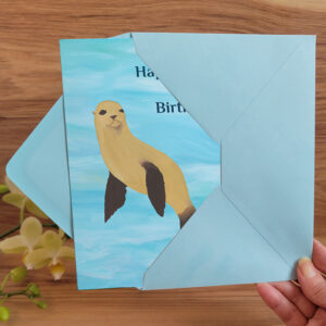 Underwater Seal Birthday Card