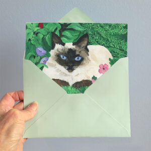 Tranquil Siamese Cat Card