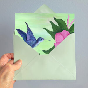 Hummingbird & Flower Greeting Card
