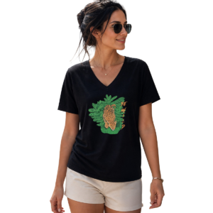 Be Wild Leopard Women’s V-Neck T-Shirt
