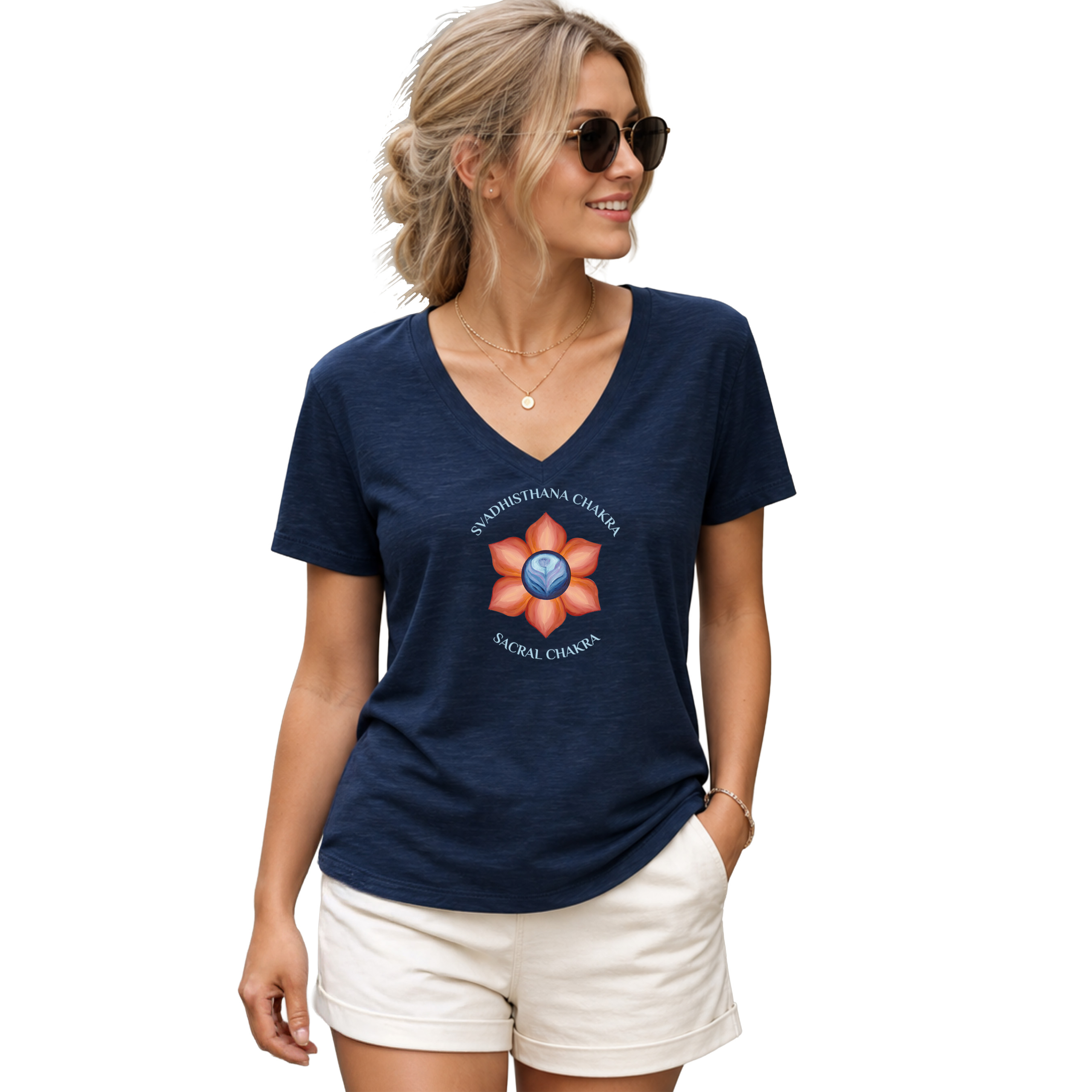 Solar Plexus Chakra Women’s V-Neck T-Shirt