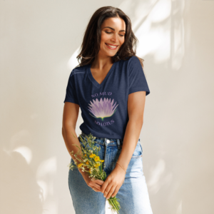 No Mud, No Lotus V-Neck Tee