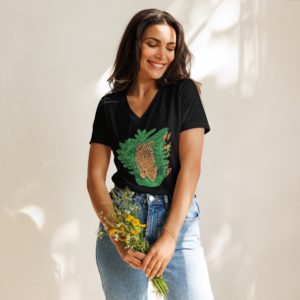 Be Wild Leopard Women’s V-Neck T-Shirt